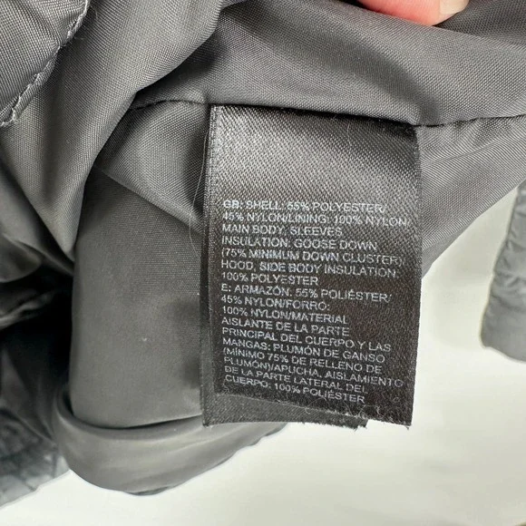 The North Face Metropolis Parka Gray Women XS Goose Down Hooded Puffer Jacket - Picture 6 of 6